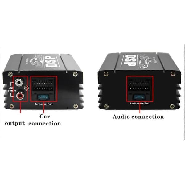 4x50W för bil DSP digital ljudprocessor 4 in 6 ut för DSP bilslutsteg för bil DSP-förstärkare Black