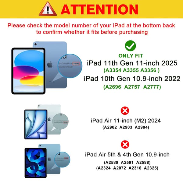 【03】2-PACK iPad (A16) gen 11 2025 screen protector tempered glass 9H transparent