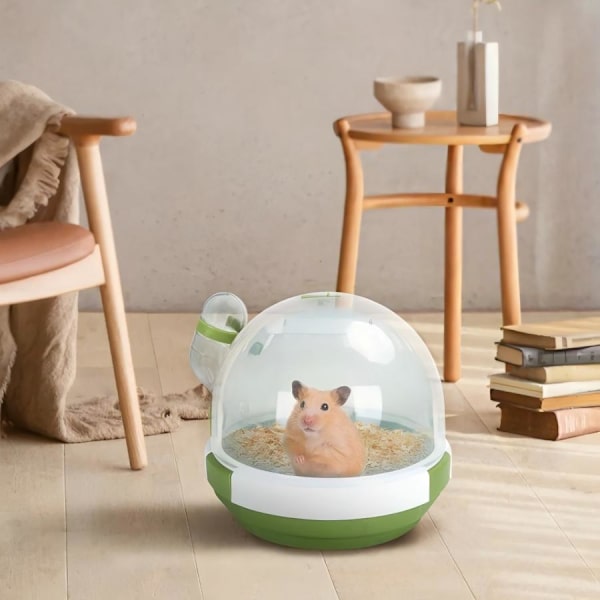 Bärbar Hamsterbur med Panoramautsikt och Vattenflaska
