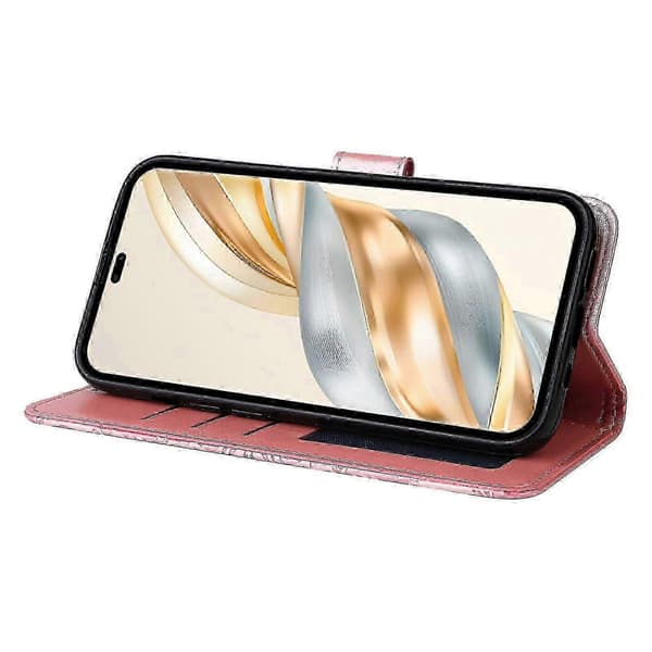 Læderetui til Honor Magic7 Lite 5G/ X9c 5G Solsikke Pung Cover -NBB Pink