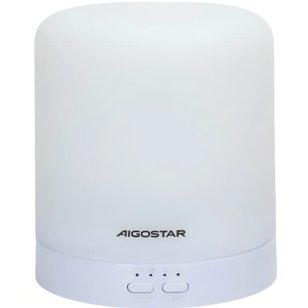 Aigostar 5W 120ml Aroma Diffuser, Ultralyd Luftfugter med Natlys, Lydløs Æterisk Olie Diffuser til Hjem og Soveværelse
