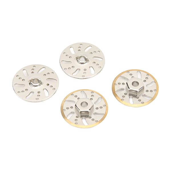 4st RC Motviktsbromsskiva Mässing Hjulvikter Hex Adapter för Axial SCX24 Gladiator C10 1/24 RC Bil