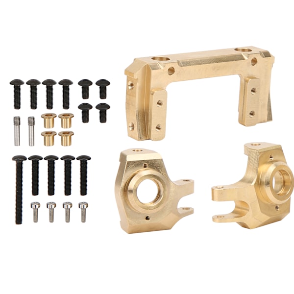Messinkinen etupuskurin kiinnike messinkiset akselit ohjausnivel 1/10 RC Crawler SCX10 II:lle
