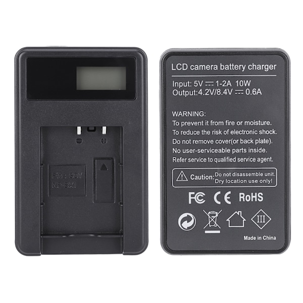 SEIVI Kamera Batteri Enkelt Slot Oplader med LCD Display til Sony Digitalkamera NP BX1
