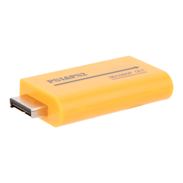 PS1/PS2 til HDMI Video Converter Adapter Output Composite 7x3,5x1,5cm