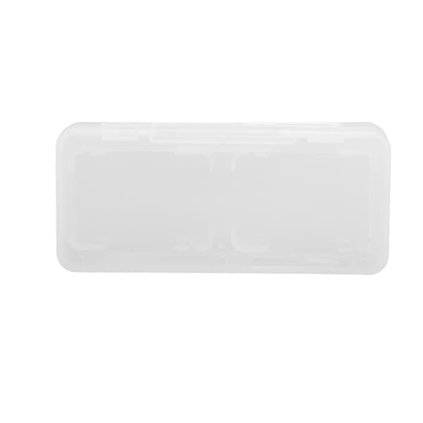 4-i-1 Spelkortsfodral Dammtät Bärbar PP Spelkassett Förvaringslåda för Switch Transparent Vit