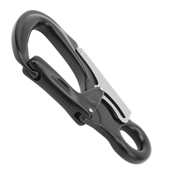 Camnal AutoLock D Låsende Snap Aluminium Snap Lås Krog Clip til Klatring i Klipper og Træer (Sort)