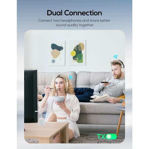 Bluetooth-lähetin ja -vastaanotin lennolle ja televisioon