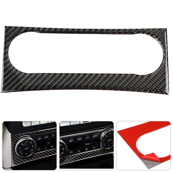 Kolfiber Mittkonsol Luftkonditionering Trimskydd för Mercedes W204 2005-2012