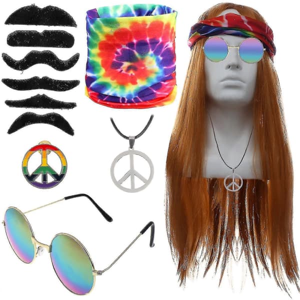 Hippiekostume Tilbehør Fredslogo Briller 60-70'erne