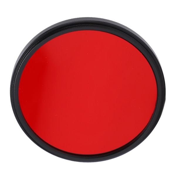 Kameraobjektivfilter med gevind, fuld rød farve, optisk glas til Nikon kameraobjektiv 62 mm