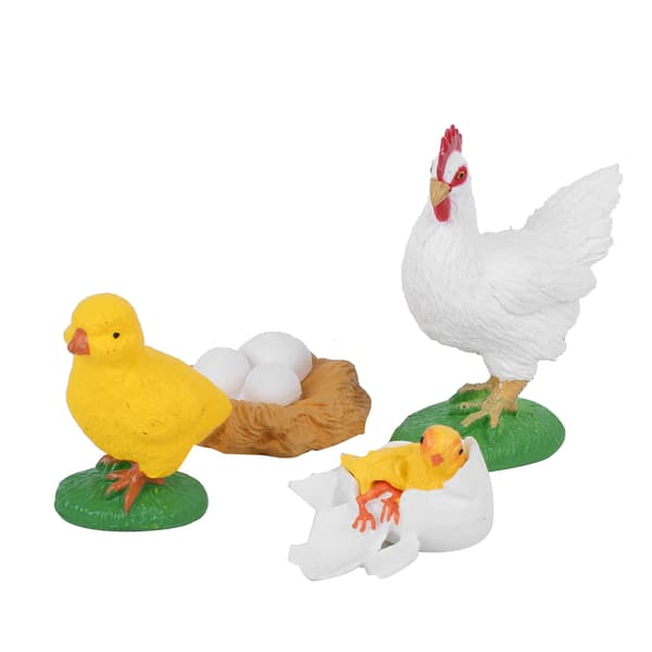 Hane Vækstcyklus Model Børn Miniature Simulation Dyr Tidlig Uddannelse Statue Legetøj
