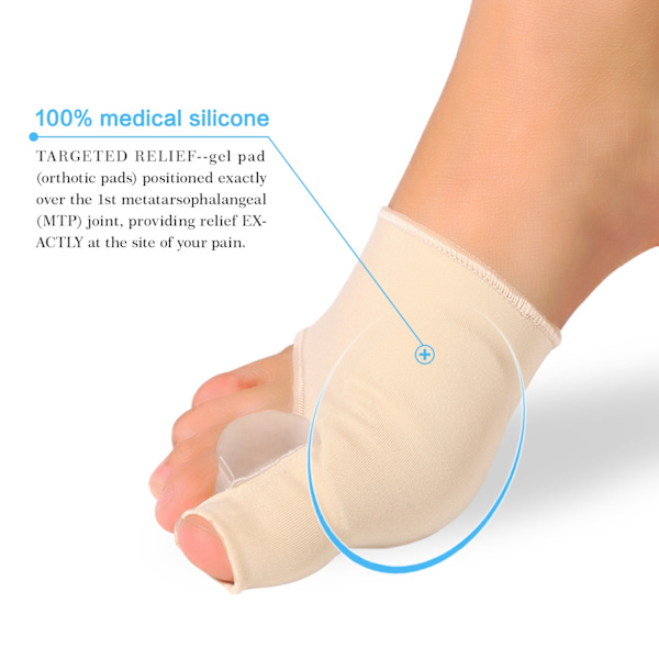 1 Par Bunion Pads Tå Bunion Corrector Protector Gel Polyuretan Tåspridare