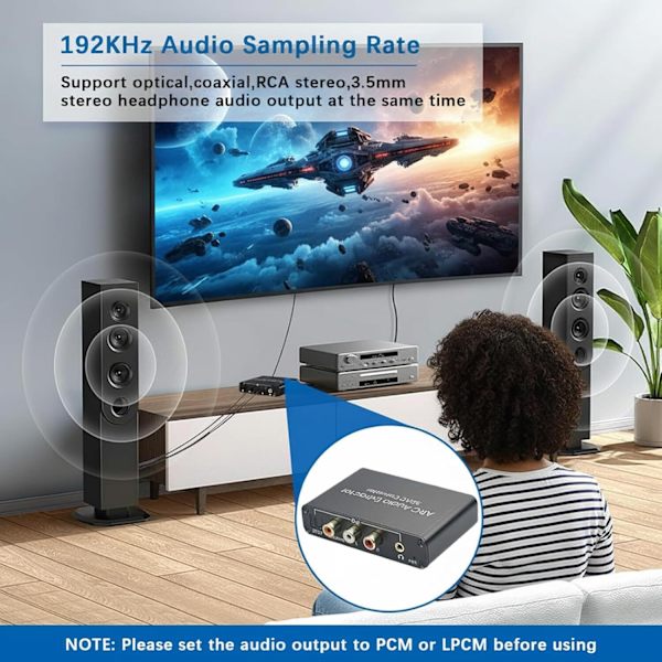 HDMI ARC Audio Extractor HDMI ARC Converter DAC-konverter CEC