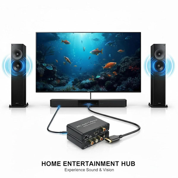 HDMI ARC Audio Extractor HDMI ARC Converter DAC-konverter CEC