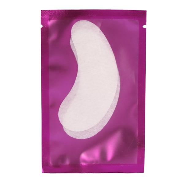 50 par/set Ögonfransförlängning Hydrogel Under Eye Gel Pad Patch Sticker Tape Skönhetsverktyg Lila