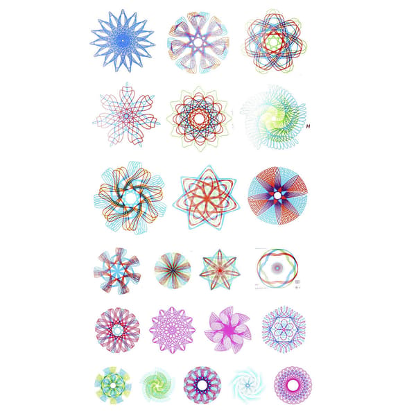 Spiralritningslinjal Leksaker Intellektuell Gåva Konstdesignbräda för Barn