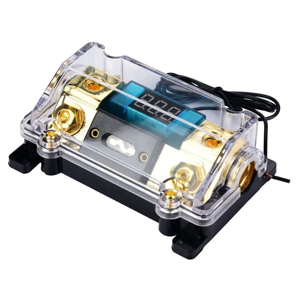 24V 100A Bil Audio Digital Afbryder Sikringsholder Distributionsblok med LCD-display