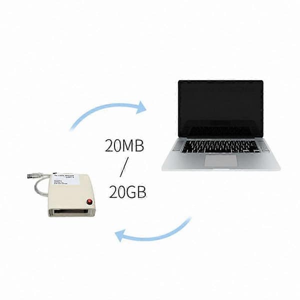 68-bens PCMCIA-hukommelseskortlæseradapter til USB 2.0-forbindelse