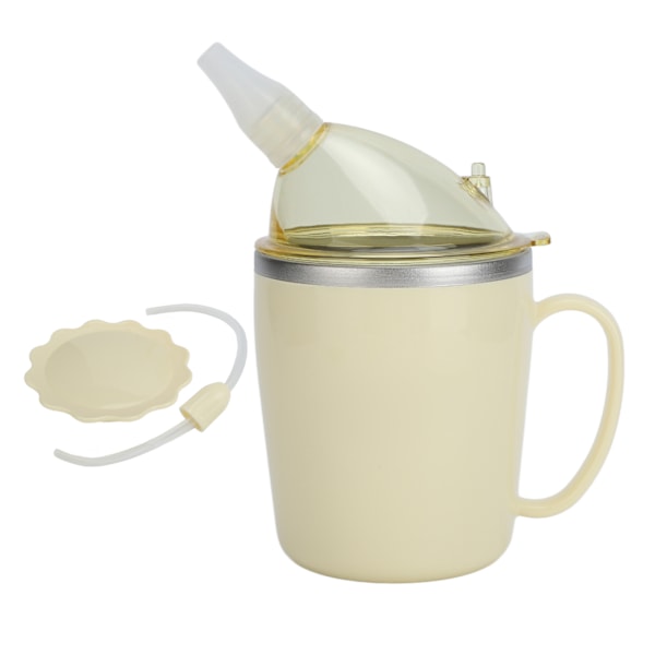 Återhämtningsmugg Ät Flytande Mat Gröt Läcksäker 350ml Lättviktssäng Sippy Mugg för Äldre Patienter
