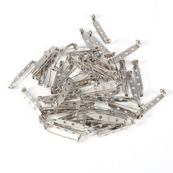 50 st Bar Pins Broschlås Baksida Säkerhetsspärr Rullande DIY Hantverk 32mm