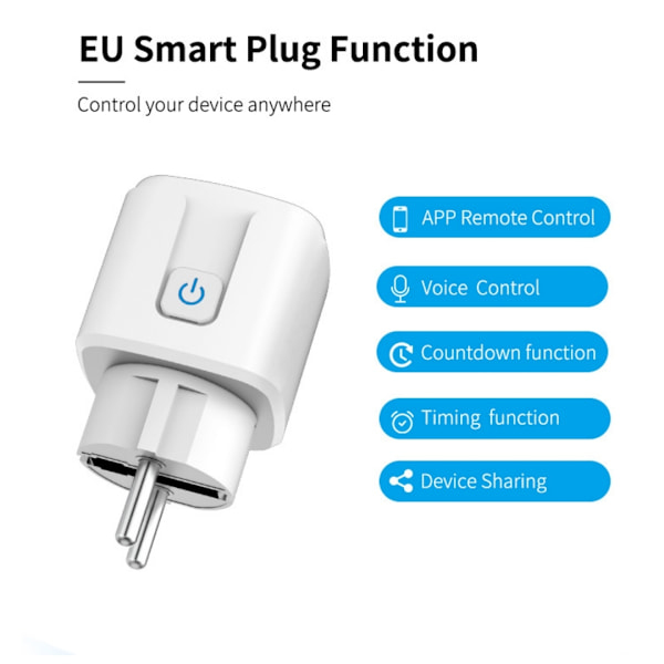 4 st Smart Plugg Wifi fjärrbrytare 20A