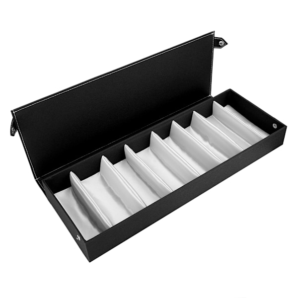 8 rum Bærbar Brille Etui Rejse Solbrille Opbevaringsetui Organizer Sort
