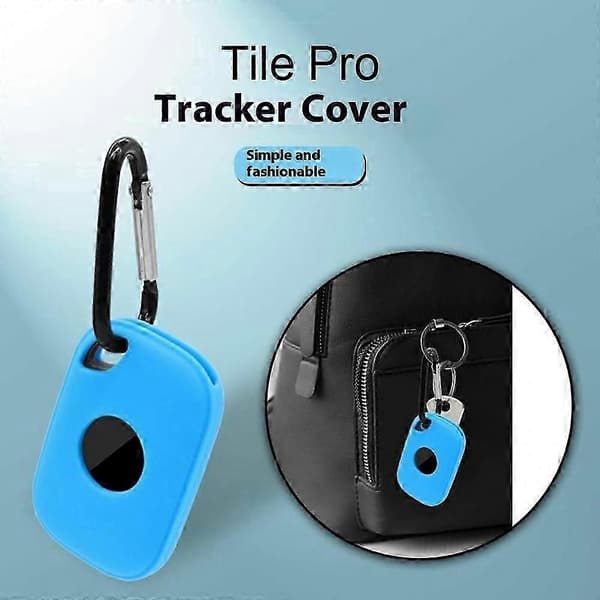 Silikoninen suojakotelo 2024 Tile Prolle ripustussoljella ja Bluetooth-seurantayhteensopivuudella Midnight Blue