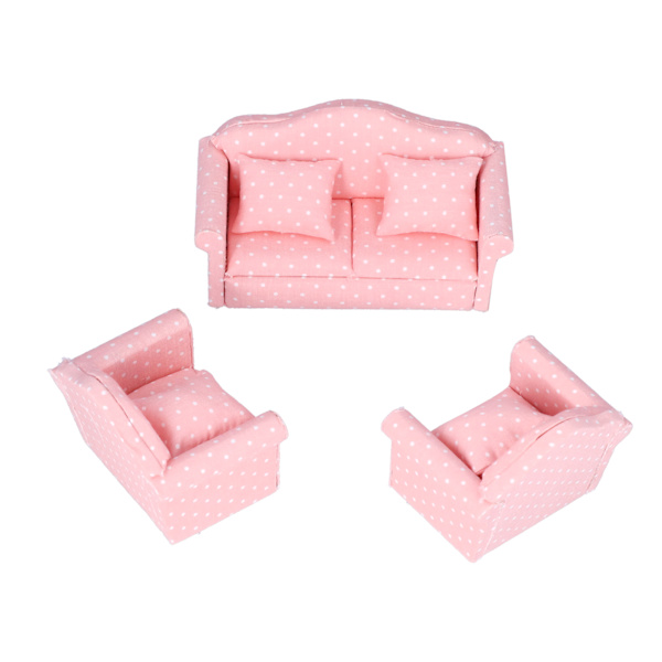 1:12 Miniatyr Dockhus Soffa DIY Mini Dockhus Soffa Möbler Leksaker Tillbehör