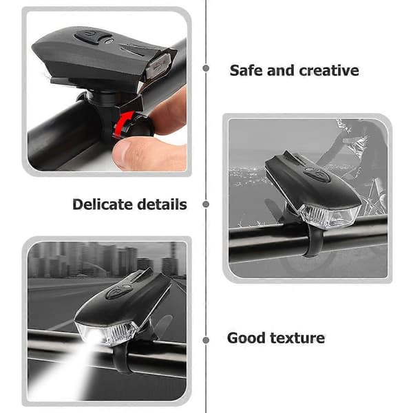 set cykel framljus nattcykelljus cykel bakljus USB-laddningscykelljus