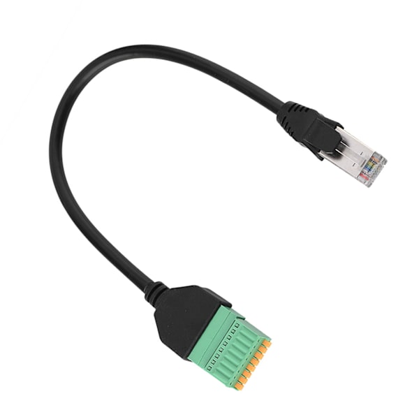 RJ45 Hanstik til 8-Pin Fjederforbindelse Terminalblok Adapterkabel