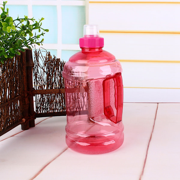 1L BPA-vapaa juomavesipullo korkilla, PET-urheilukannu, punainen