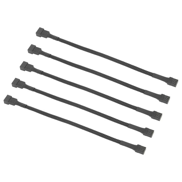 5st 4-Pin Förlängningskabel för Dator Moderkort CPU Fläkt PC Flätad Rep Adapter