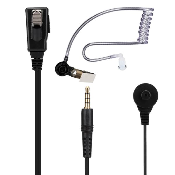 PPT Walkie Talkie Headset Øretelefon Luft Transparent Rør 3,5 mm Øretelefon Passer til 1s