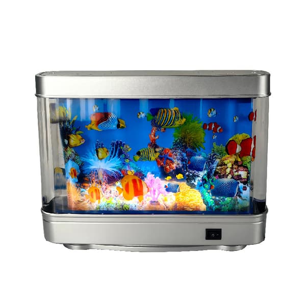 【03】Kunstig tropisk akvarielampe Akvarium Natlampe Virtuelt Ocean Dynamisk LED Bordlampe Værelse De As Shown