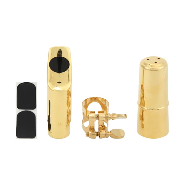 Saxofon Munstycksset Metall för Althorn Altsax med Lock Kuddar Instrumenttillbehör Nr.8 Storlek