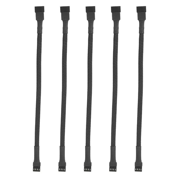 5st 4-Pin Förlängningskabel för Dator Moderkort CPU Fläkt PC Flätad Rep Adapter