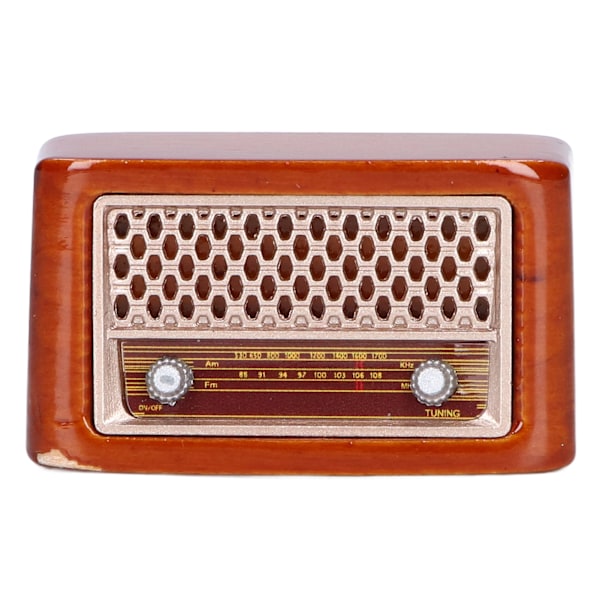 1:12 Dukkehus Radio Miniature Retro Sød Radio Model Dekoration Tilbehør Børn Lader Som Om Legetøj