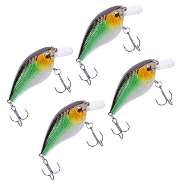 4 stk. kunstig simulation plastik minnow crank rock lokkemad fisketilbehør6#