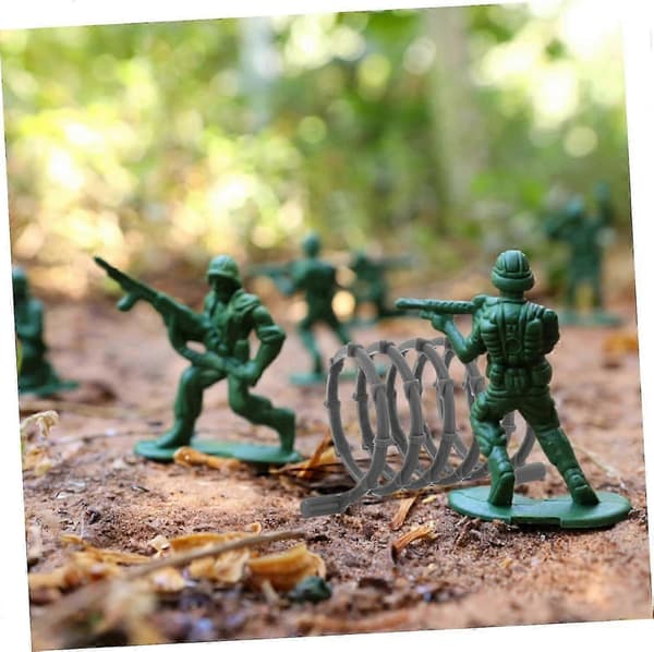 8-delat militärt barriärnät, flexibelt staket för actionfigurlekset, säkerhetsisolering