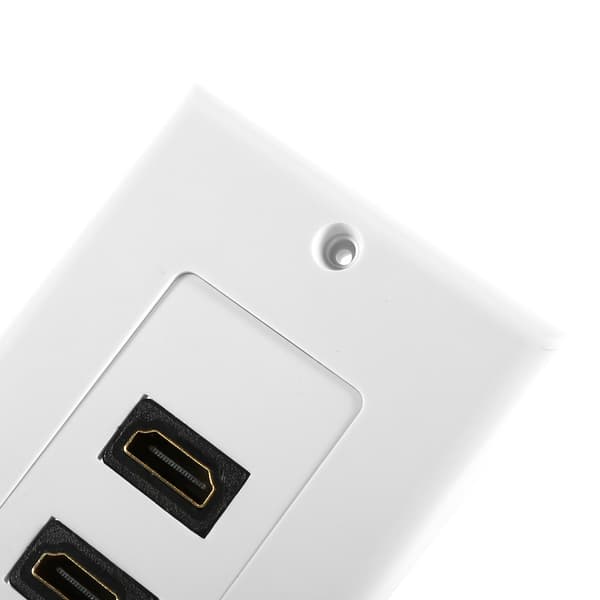 Dubbelport Guldpläterad HDMI med Ethernet Väggplatta Frontskydd för Hemmabio DVD TV