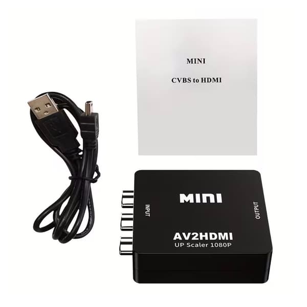 RCA till HDMI-adapter, AV till HDMI-omvandlare