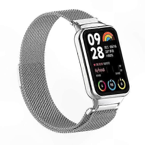 Magnetisk Milanese Loop-rem i rustfrit stål med stik til smart aktivitetsmåler Multicolor Style A