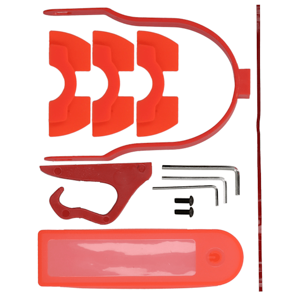 Elsparkcykel Tillbehör Kit Set Silikonskydd Krok Dämpning + Bakre Stänkskärmsfäste Passar för XIAOMI M365/PRO