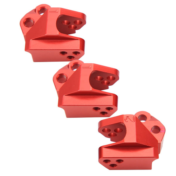 Fast kode trækbom i aluminiumslegering, egnet til Axial SCX10 III AX103007 1/10 RC bilmodel, rød