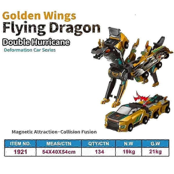 Magisk Transformation Super Kombination Bil Legetøj 2 i 1 Børn Magnetisk Kollision Transformerende Bil Gør-det-selv