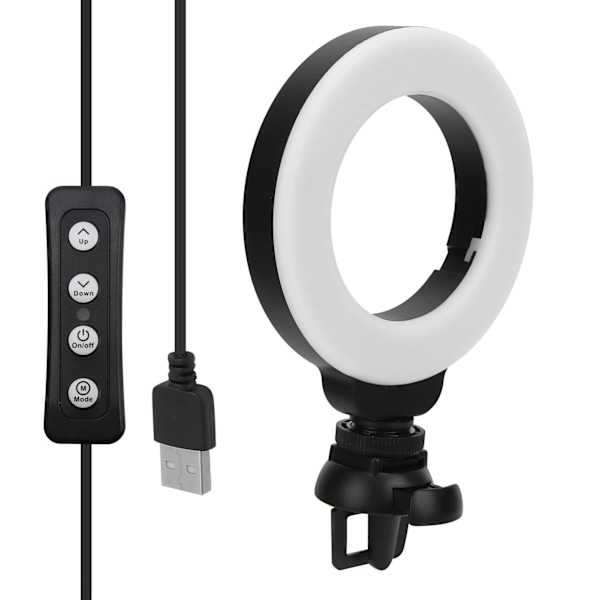 4 tuuman LED himmennettävä rengasvalo selfie-täyttövalo klipsillä suoraan videolähetykseen kannettavalle tietokoneelle, tabletille ja PC:lle