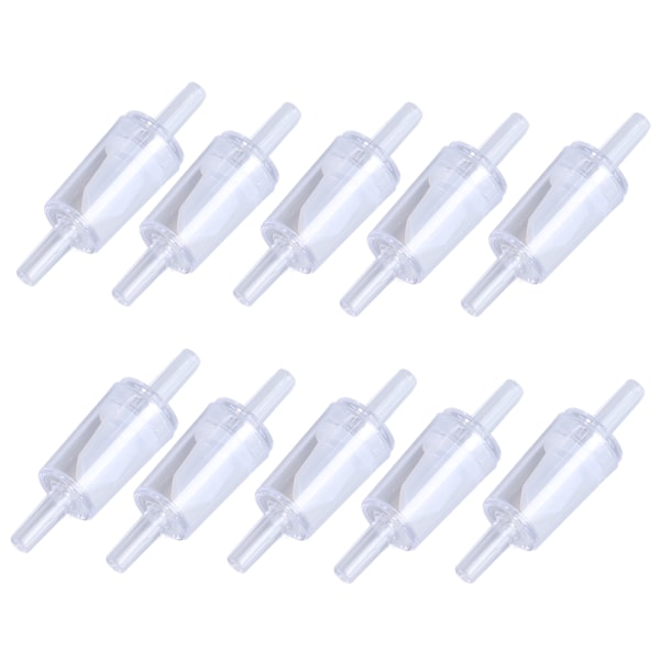 10 st Backventil 4mm PP Luftpump Akvarium 1 Vägs Vattenstopp Backventil för Akvarium Vit