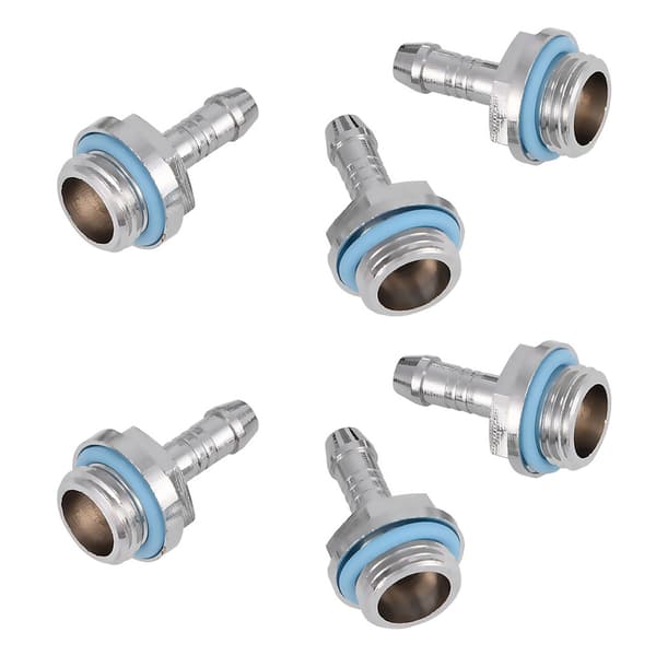6 stk. PC Vandkøling TwoTouch Fitting G1/4 Gevind Barb Connector til Slange 7,5 mm