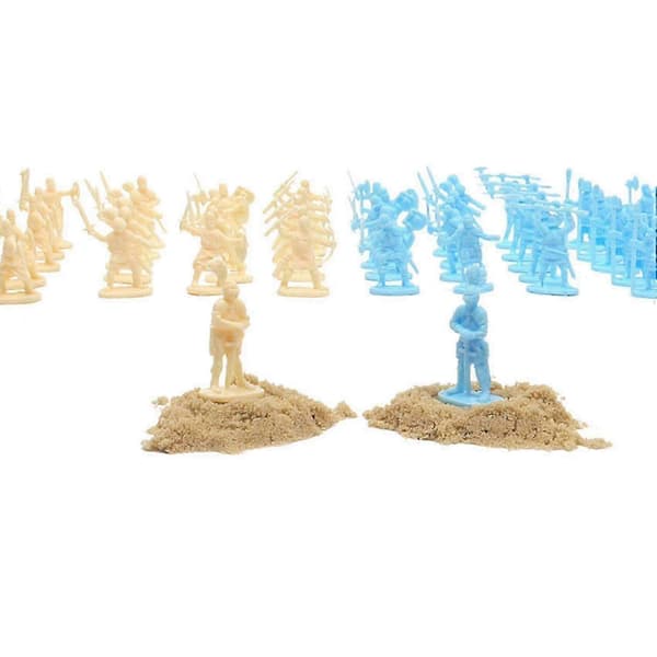 1:72 200/sæt Plastikfigurer Legetøjssoldater Sværdkæmper Action DIY Krigsscene Legetøj